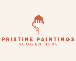 Paint Roller House Paint logo design