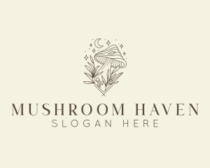 Organic Mushroom Garden logo design