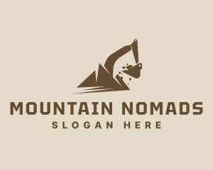 Industrial Mountain Excavator logo design