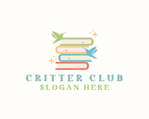 Library Book Literature logo design