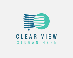 Curtain Window Blinds logo design