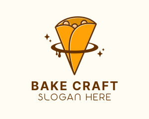 Chocolate Crepe Dessert  logo design