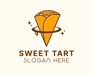 Chocolate Crepe Dessert  logo design