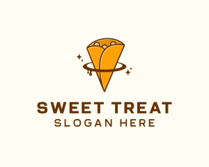 Chocolate Crepe Dessert  logo design