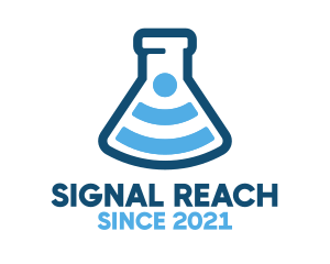 Signal Laboratory Flask logo design