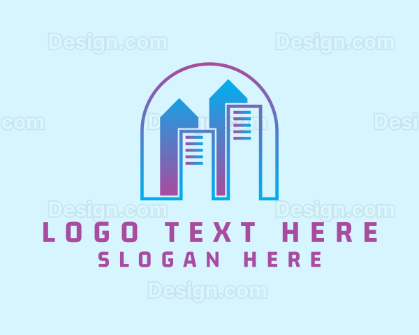 Gradient Building Construction Logo