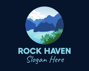 Island Rock Formation logo design