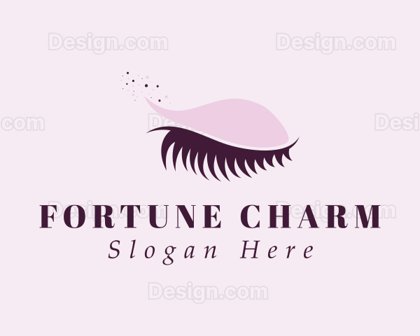 Purple Eyelash Grooming Logo