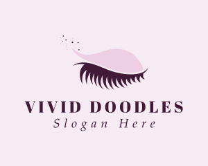 Purple Eyelash Grooming logo design