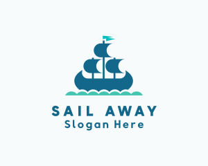 Sea Sailing Carrack logo design