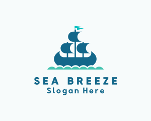 Sea Sailing Carrack logo design