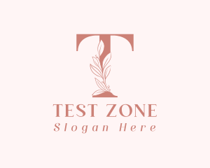 Elegant Leaves Letter T logo design