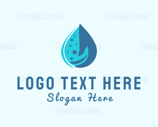 Water Droplet Hand Logo