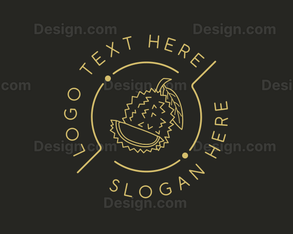 Organic Durian Fruit Logo