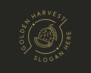 Organic Durian Fruit  logo design