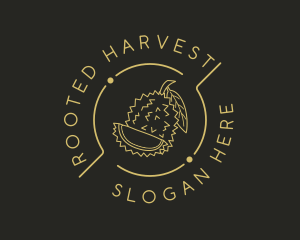 Organic Durian Fruit  logo design