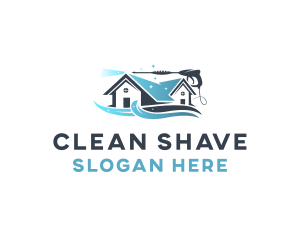 Pressure Washer Clean Sparkle logo design