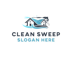 Pressure Washer Clean Sparkle logo design