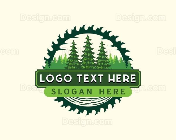 Forest Pine Tree Woodwork Logo