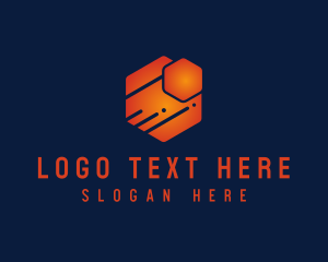 Technology Modern Cyber Hexagon  logo