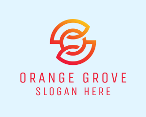 Orange Letter O Startup logo