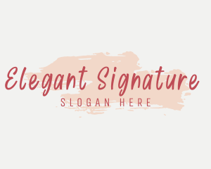 Feminine Signature Business logo design