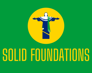 Brazil Christ Statue Logo