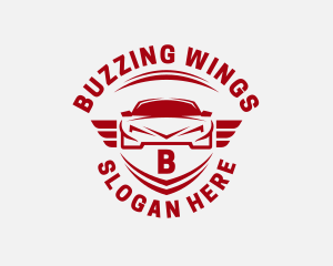 Car Wings Shield logo design