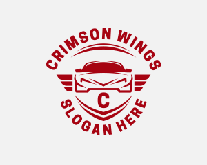 Car Wings Shield logo design