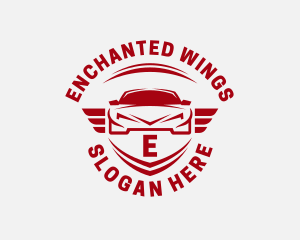 Car Wings Shield logo design