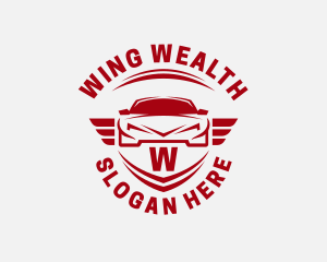 Car Wings Shield logo design