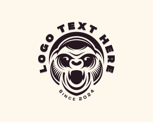 Wild Gorilla Ape logo