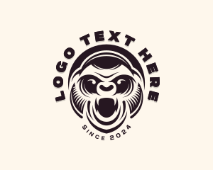Wild Gorilla Ape Logo
