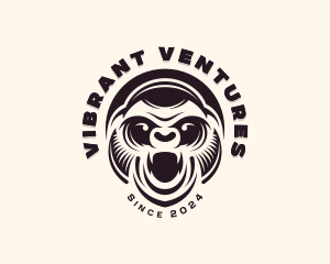 Wild Gorilla Ape logo design