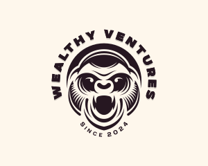 Wild Gorilla Ape logo design