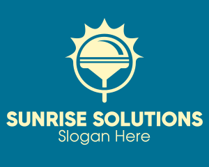 Yellow Sun Squeegee logo design