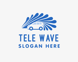 Blue Wave Car Wash  logo design