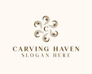 Wood Carving Decoration  logo design