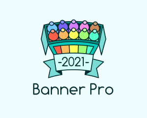 Crayon Box Banner logo design