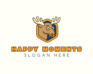 Moose Elk Horns logo design