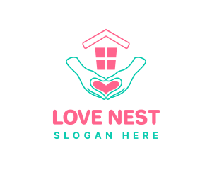 Love House Charity logo design