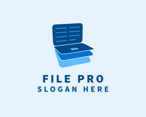 Laptop Document Files logo design