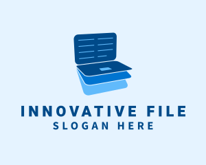 Laptop Document Files logo design