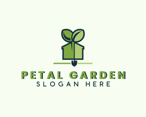 Shovel Greenhouse Plant logo design