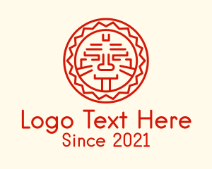 Aztec Tribal Sun logo