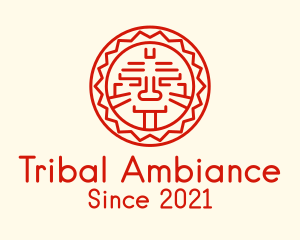 Aztec Tribal Sun logo design