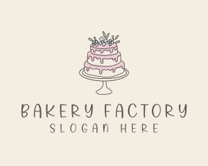 Floral Cake Bakery logo design