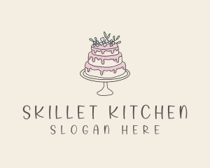 Floral Cake Bakery logo design