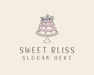 Floral Cake Bakery logo design