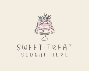 Floral Cake Bakery logo design